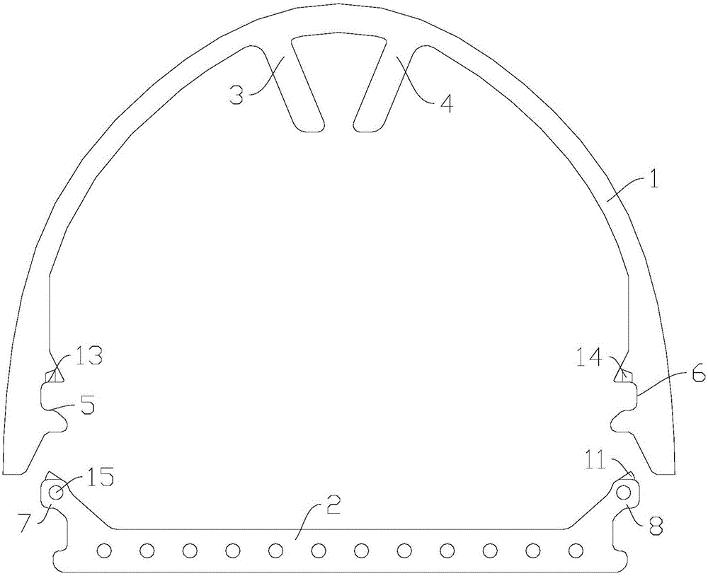 Split-type plastic mould for novel wood-plastic audio equipment