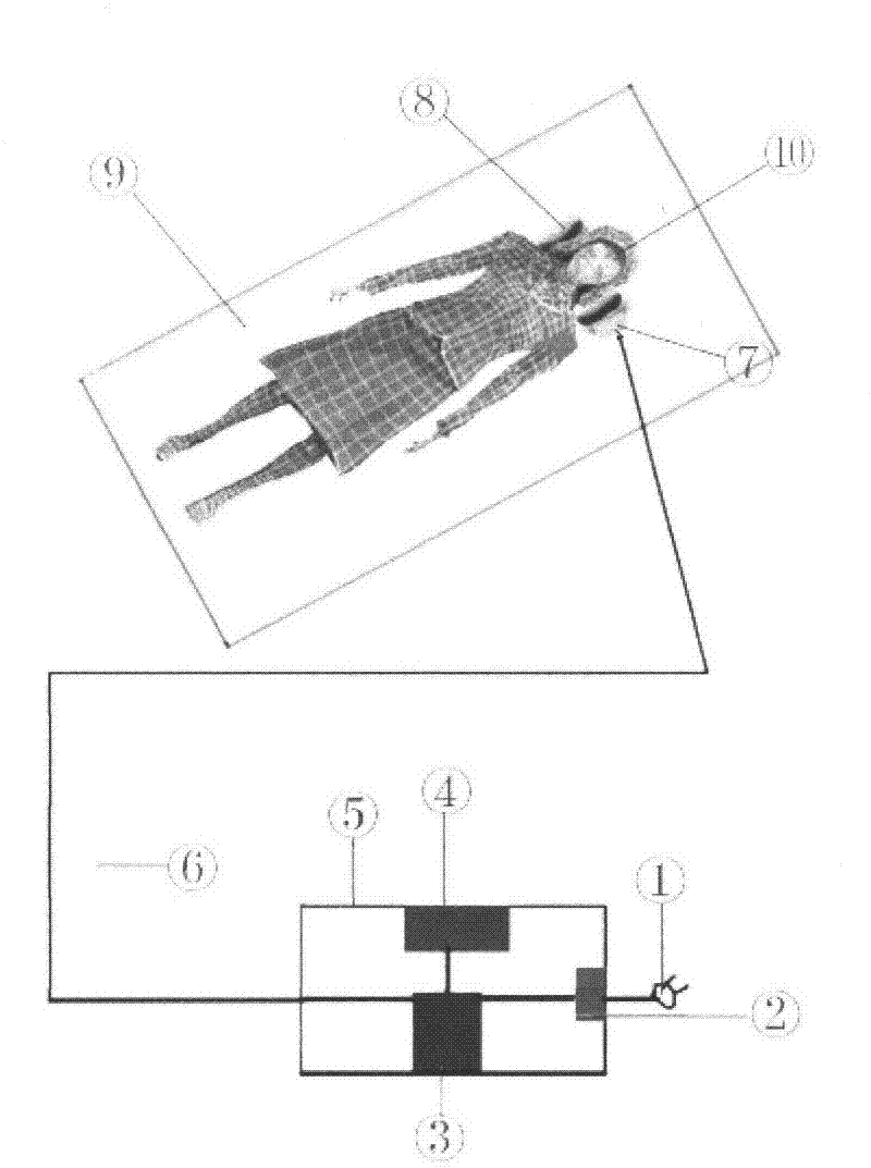 Method and device for treating encephalitis through ultrasonic waves