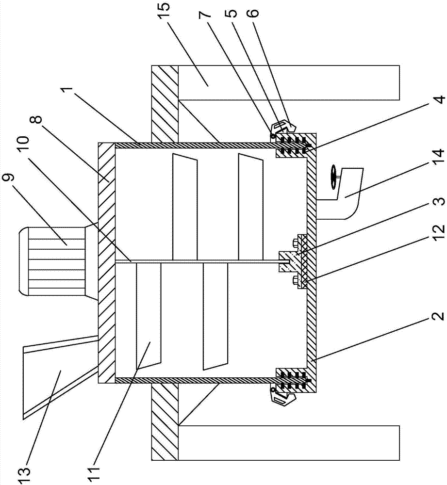 Stirring device with detachable shaft sleeve