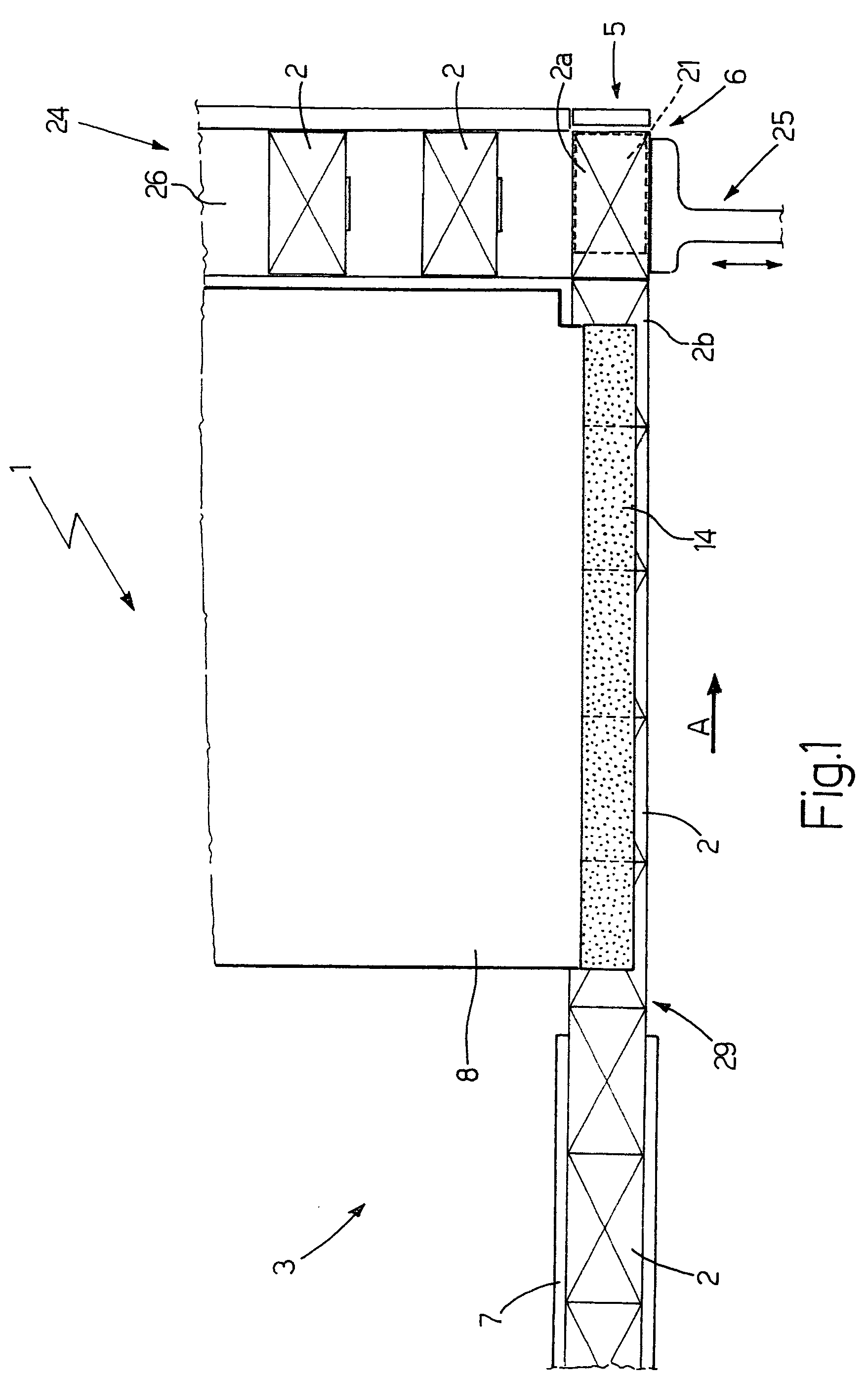 Method and machine for transferring packets