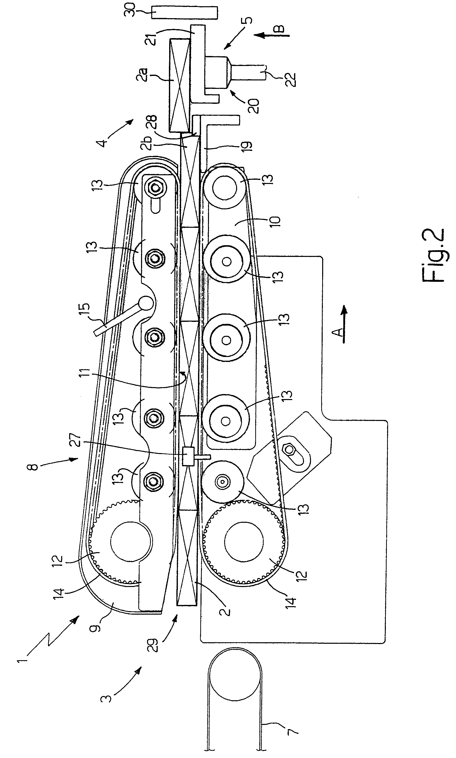 Method and machine for transferring packets