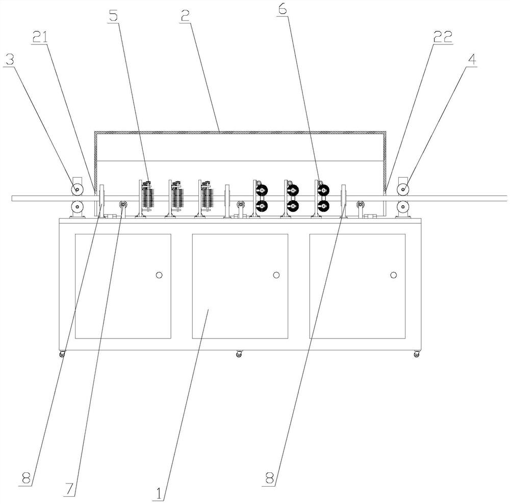 Surface rust removal device for corrosion-resistant square steel