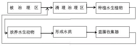 Biological treatment method for blue-green algae