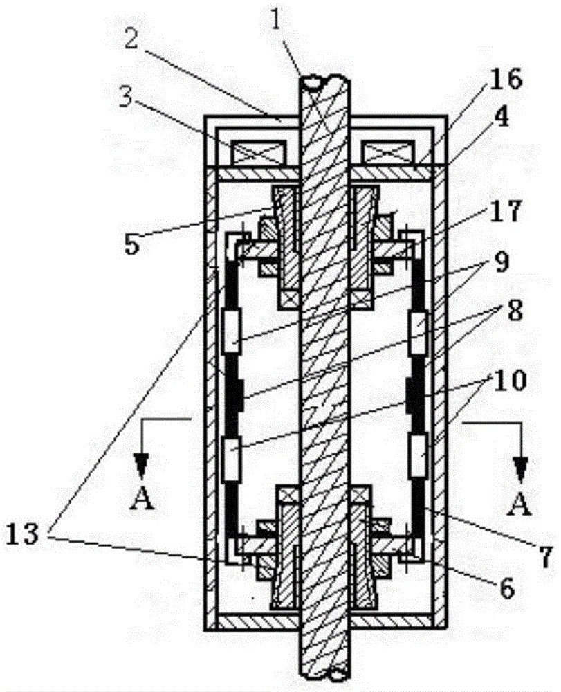 A wire rope stress on-line monitoring sensor