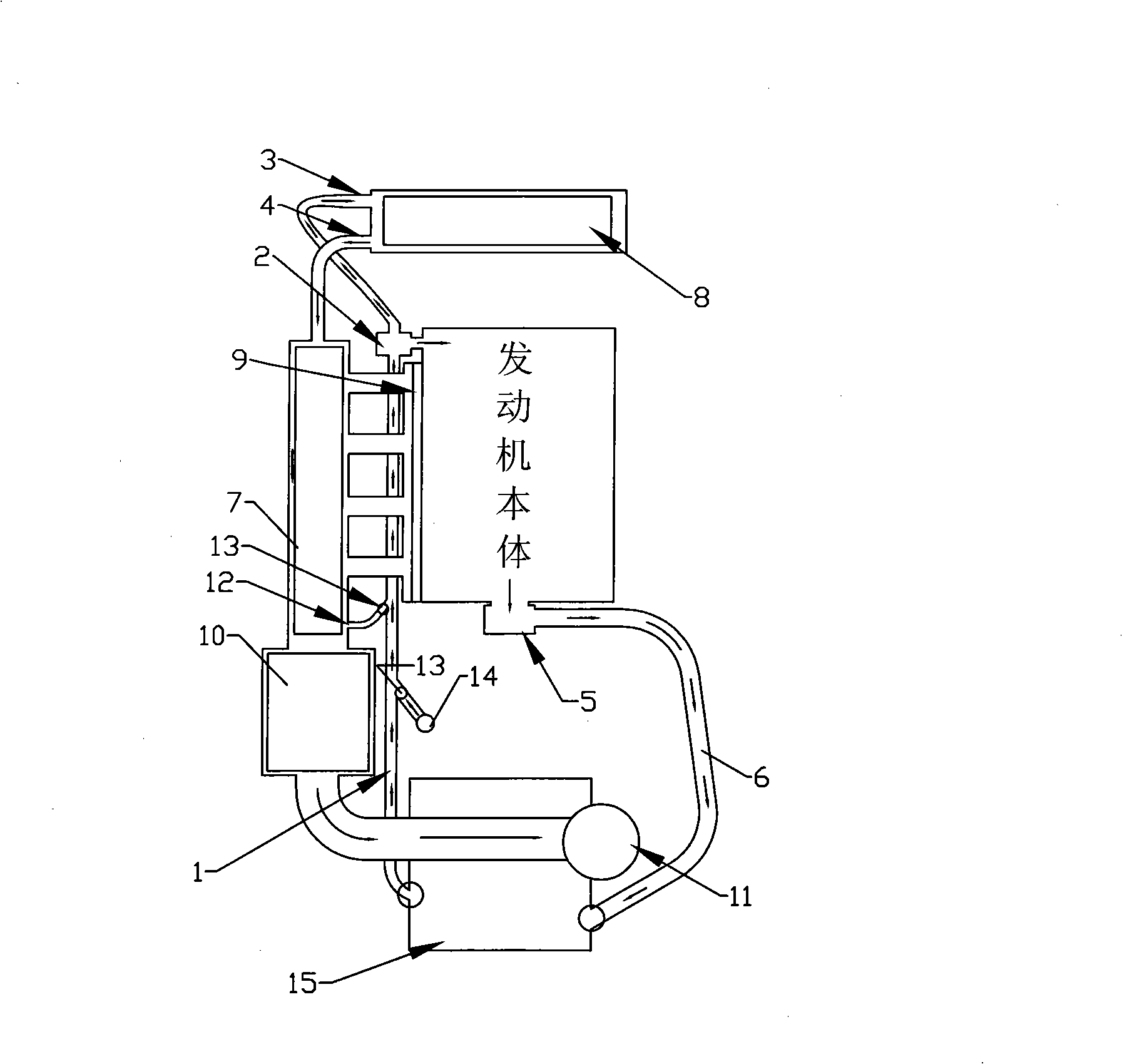 Cooling system of motorboat engine