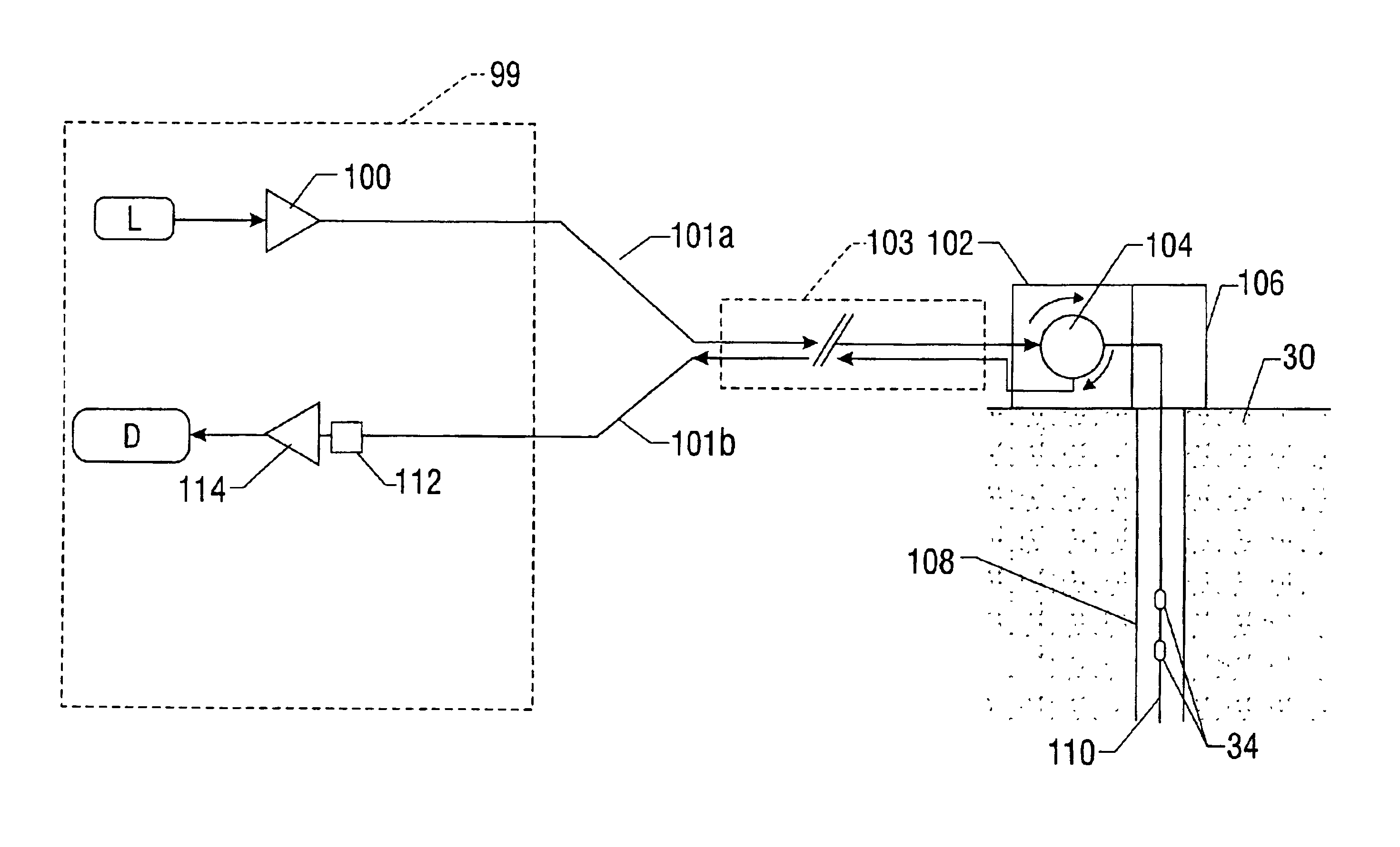 Remotely deployed optical fiber circulator