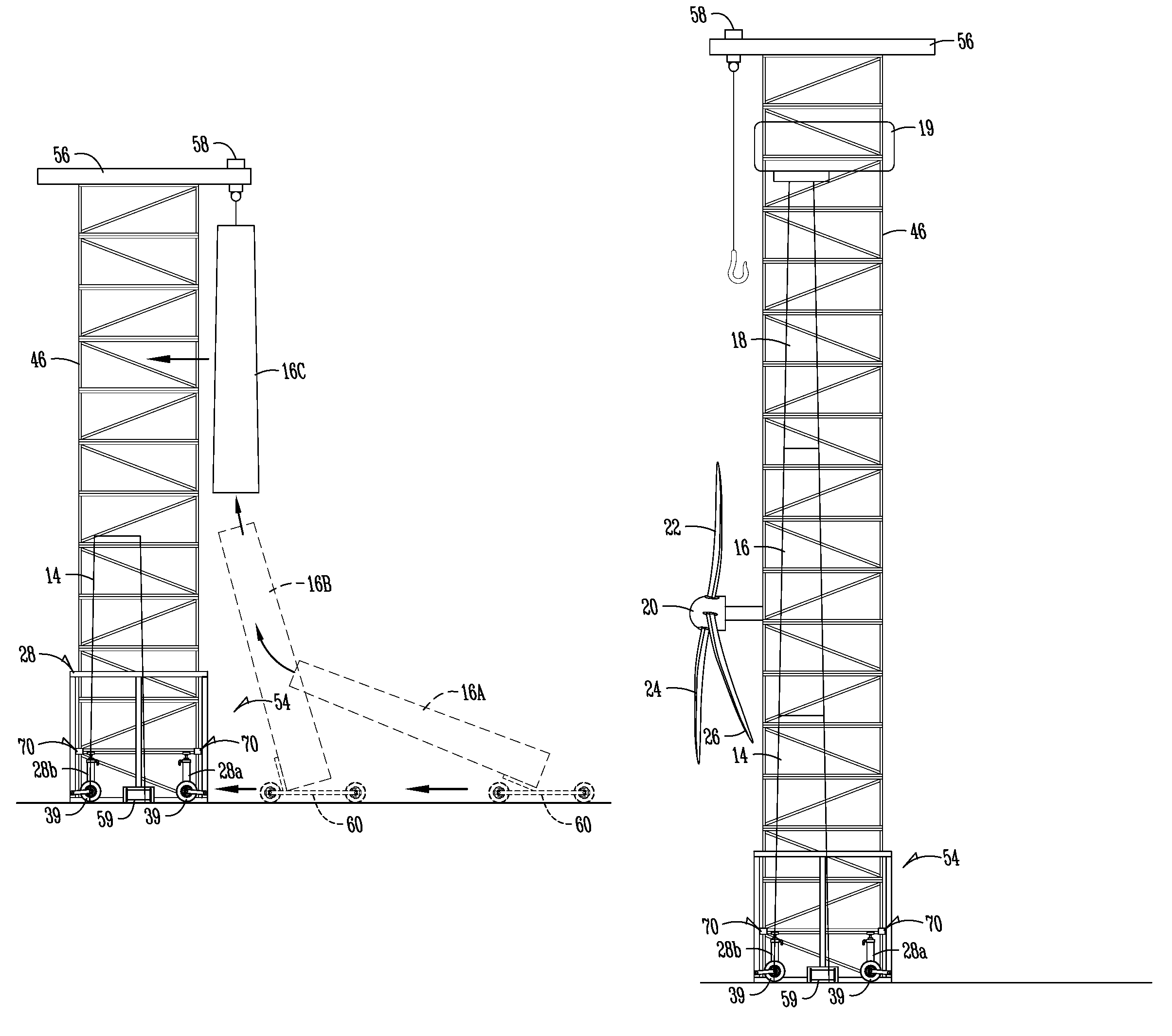 Wind turbine erector