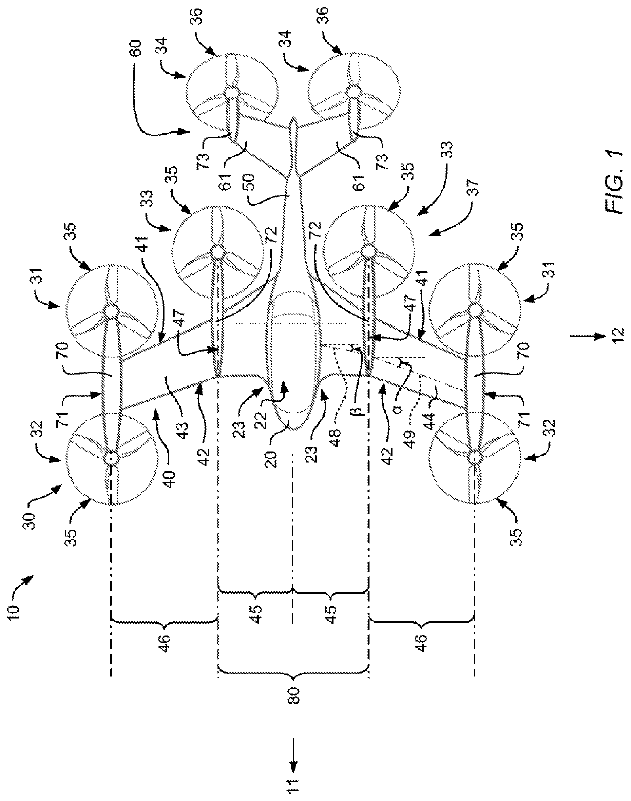 Multirotor aircraft that is adapted for vertical take-off and landing