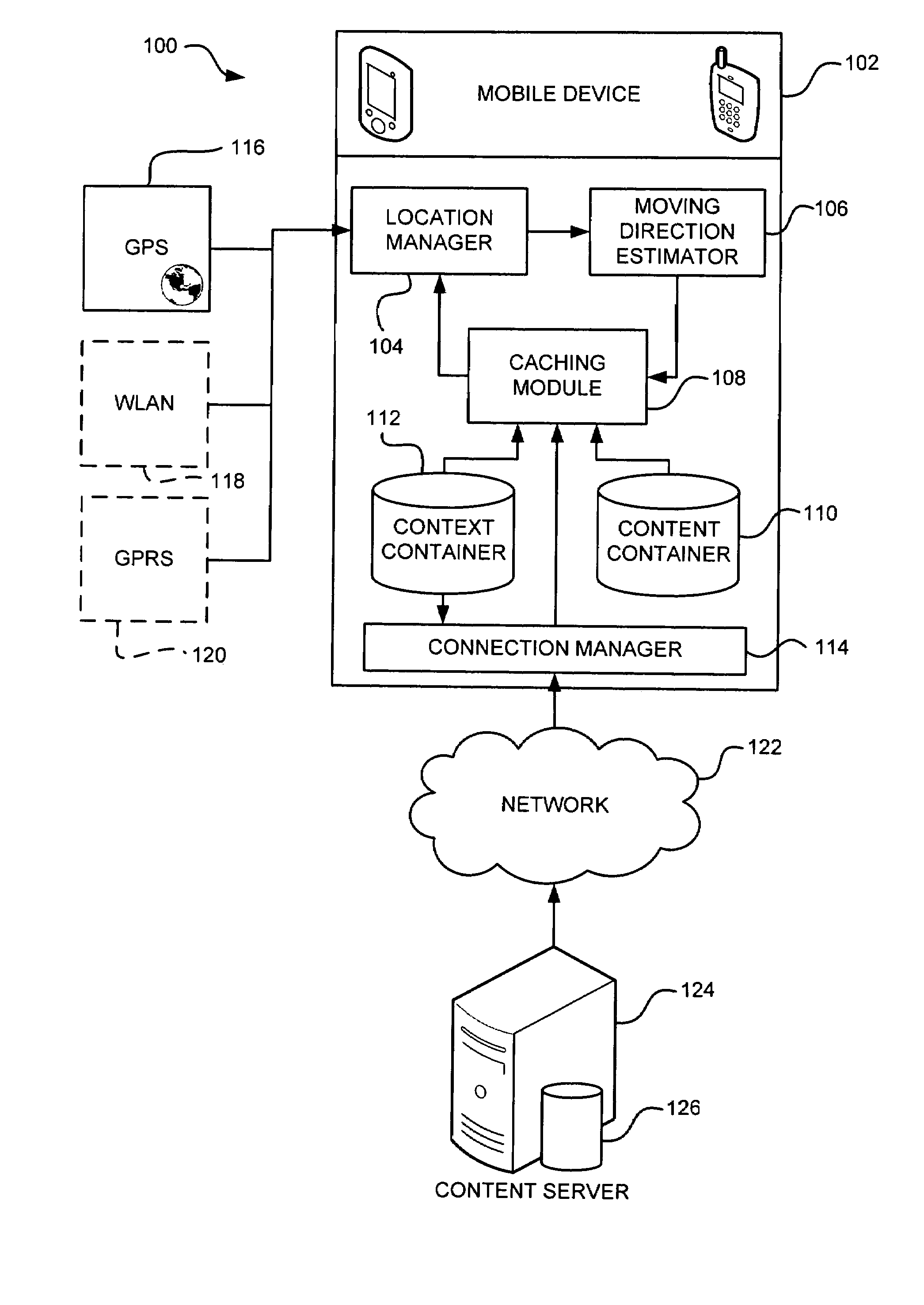 Location-based caching for mobile devices