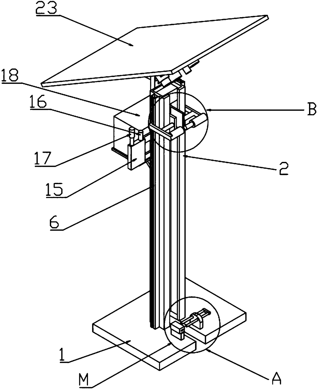 Safety anti-theft monitoring system of bicycle vertical parking device