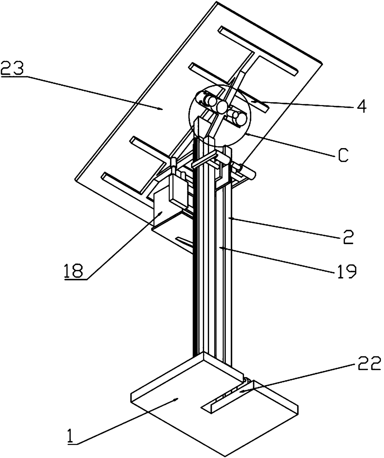 Safety anti-theft monitoring system of bicycle vertical parking device