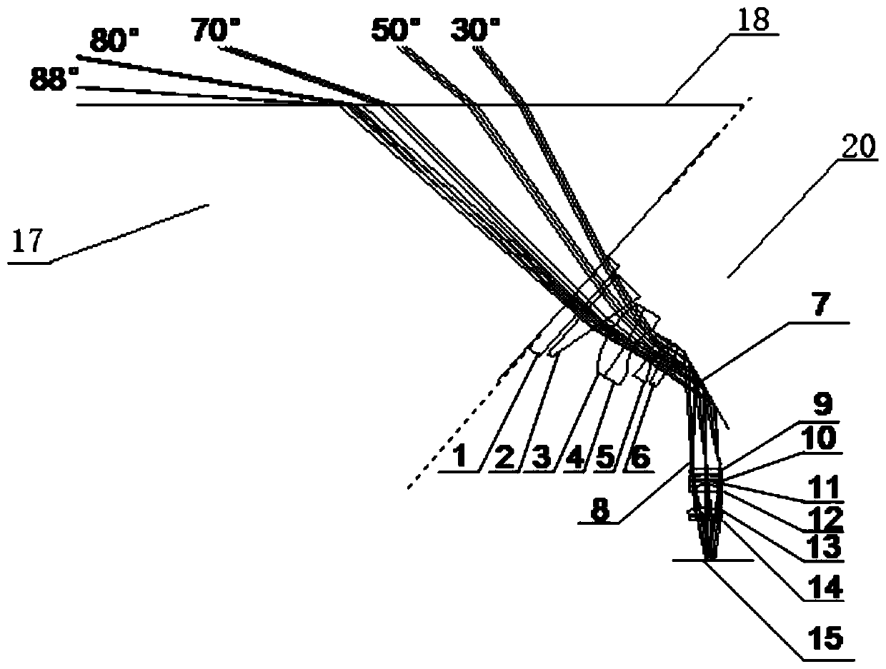 An underwater optical device for imaging near sea level and air targets