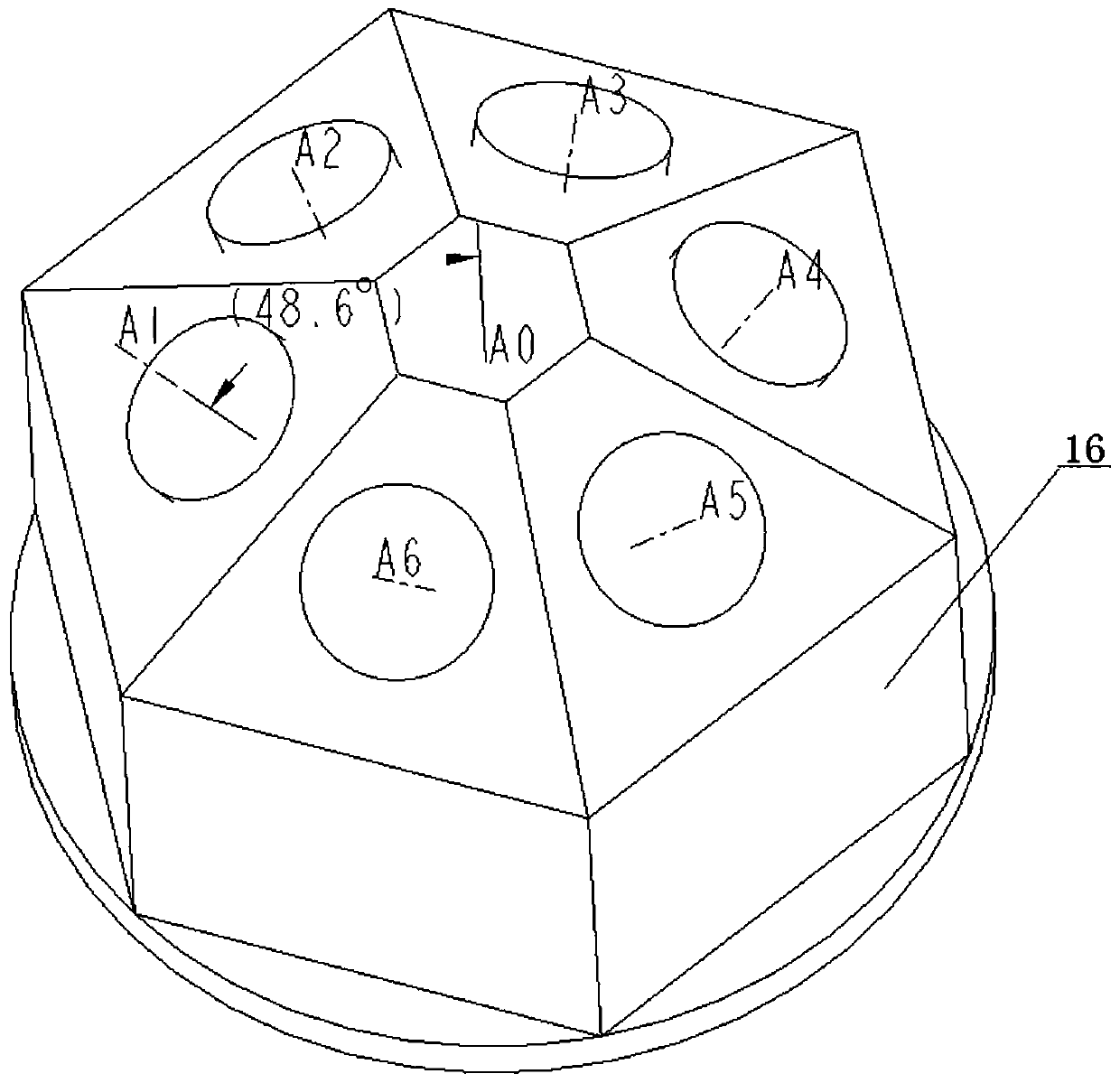 An underwater optical device for imaging near sea level and air targets