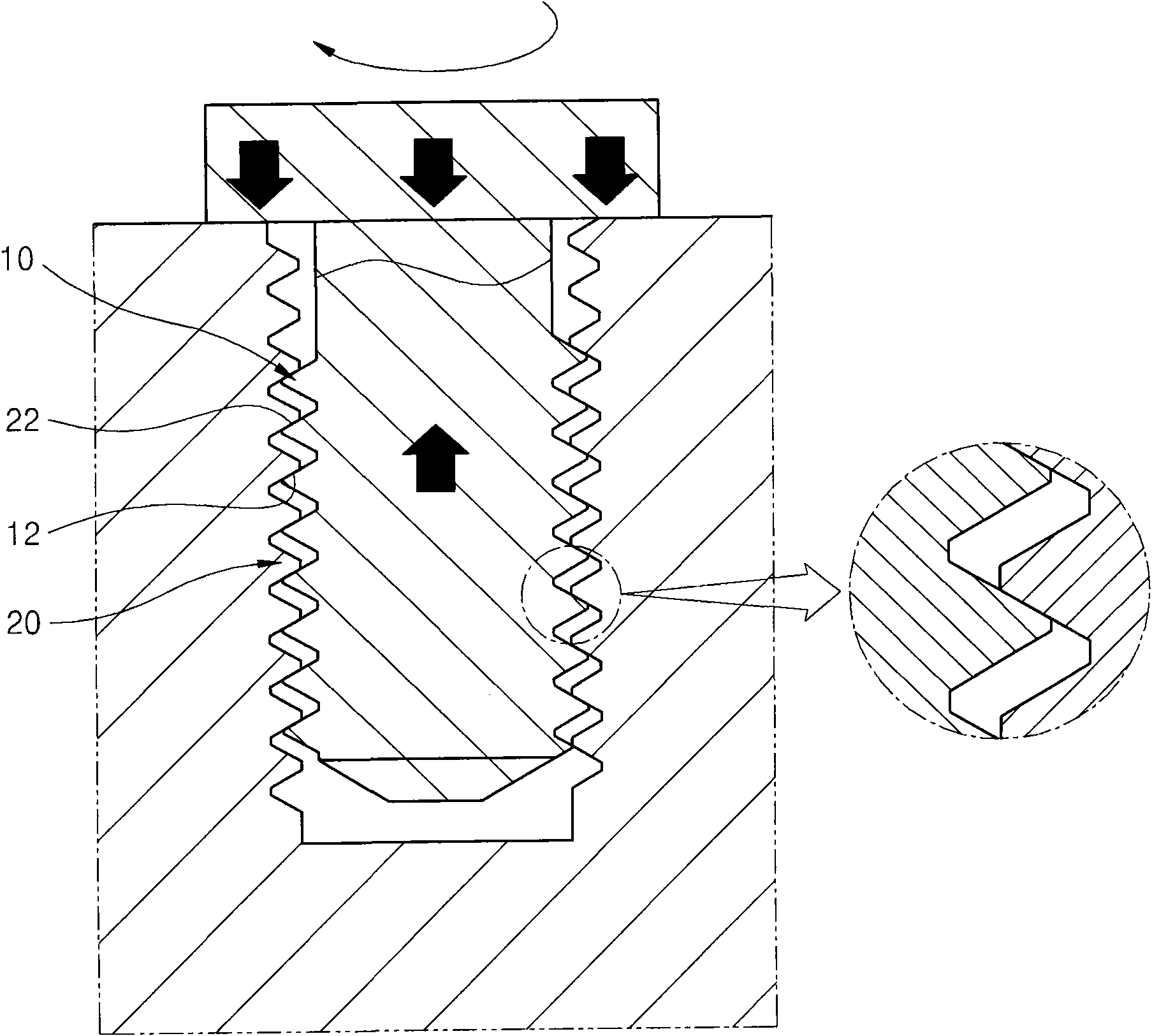 Screws and screw-type mechanical components with shock-resistant, vibration-resistant and tightening force-enhanced structures