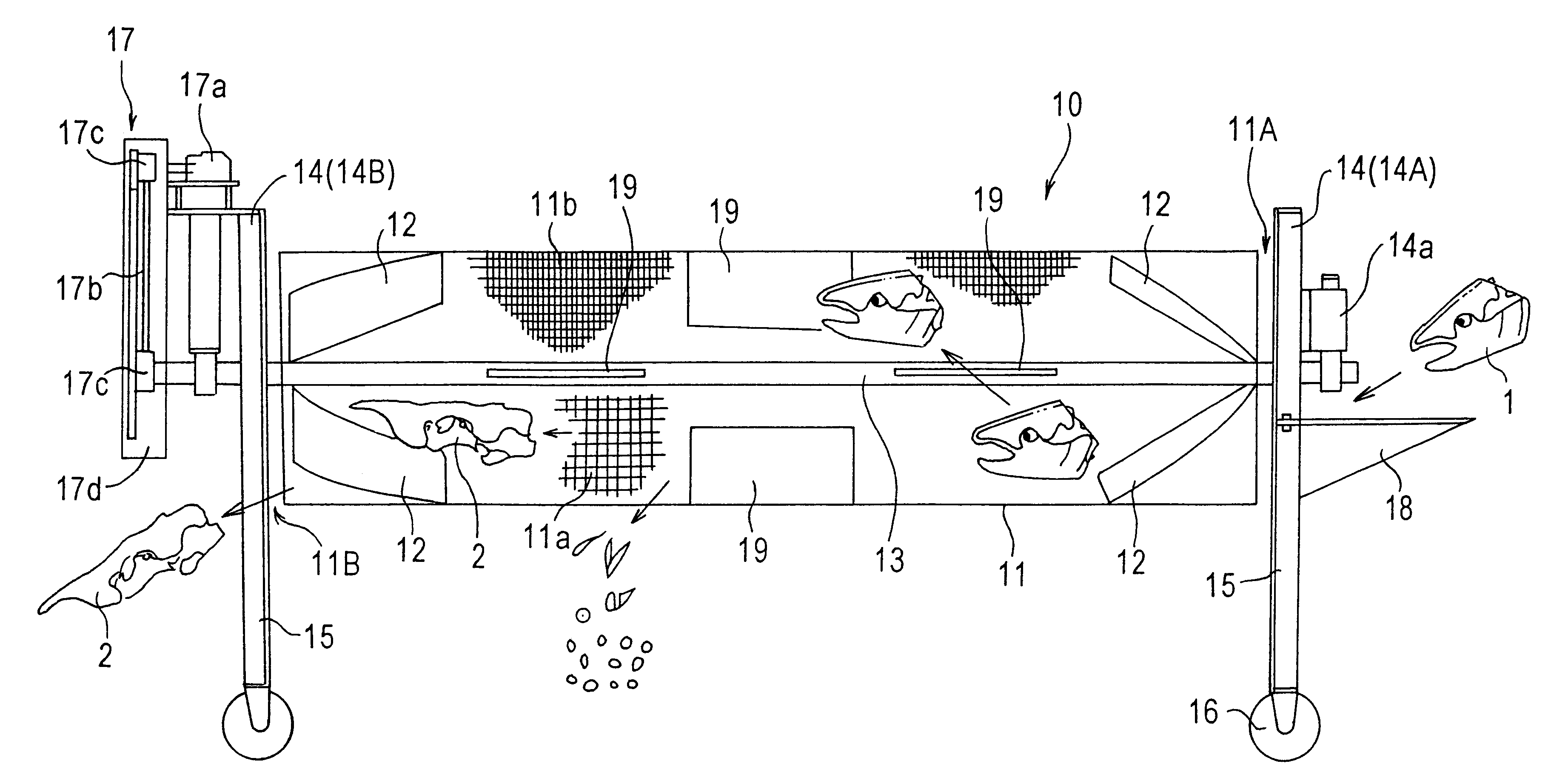 Method for processing fish heads and apparatus for separating processed fish heads