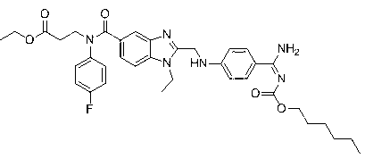 Fluorine group-containing-modified dabigatran etexilate analogue and synthetic method thereof