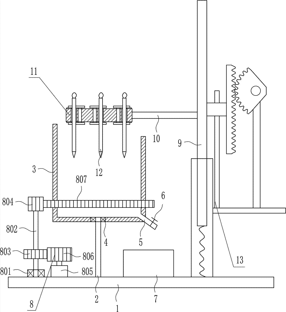 Rapid washing device for writing brushes