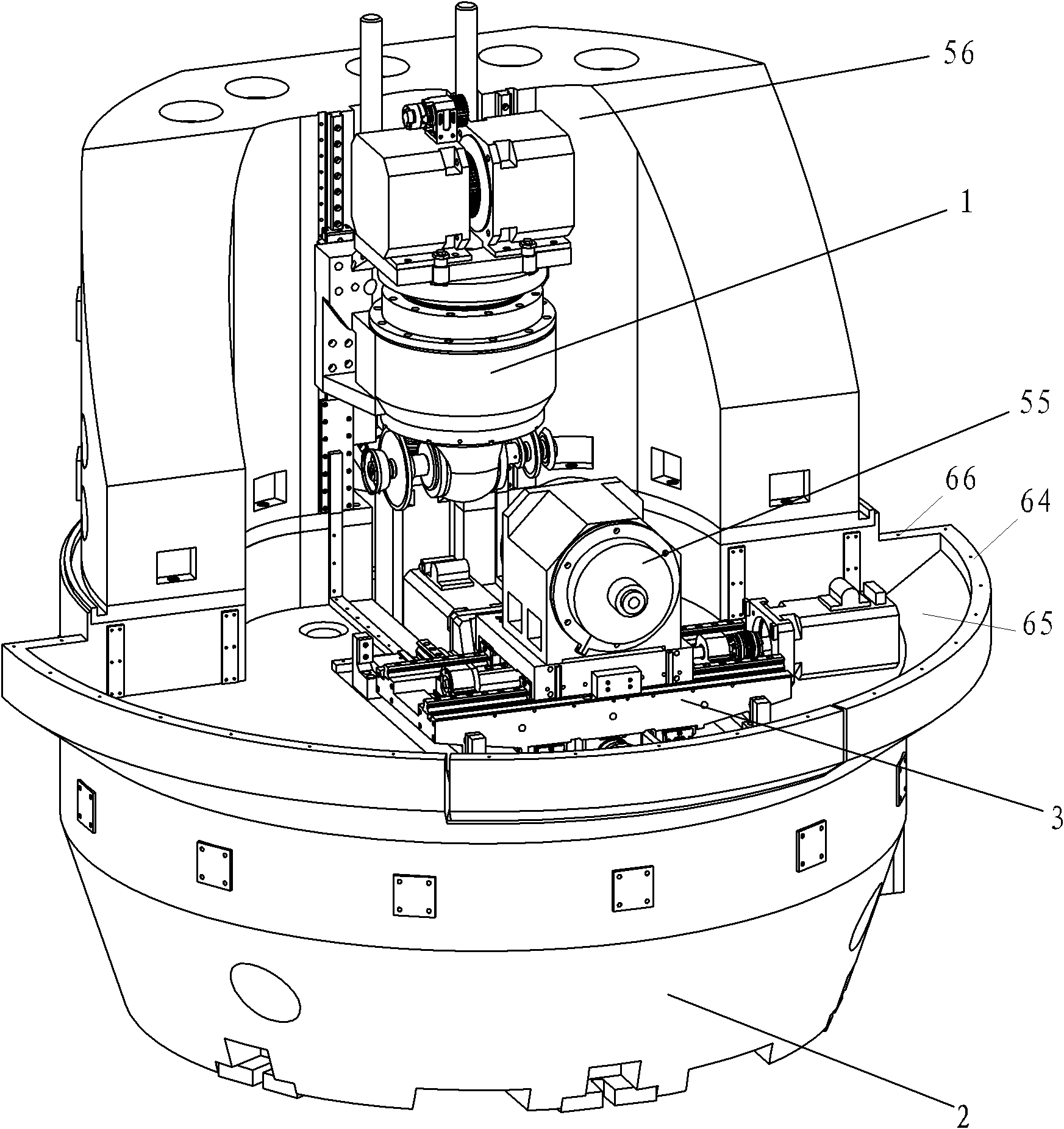 Full-symmetrical type five-axis cutter sharpener