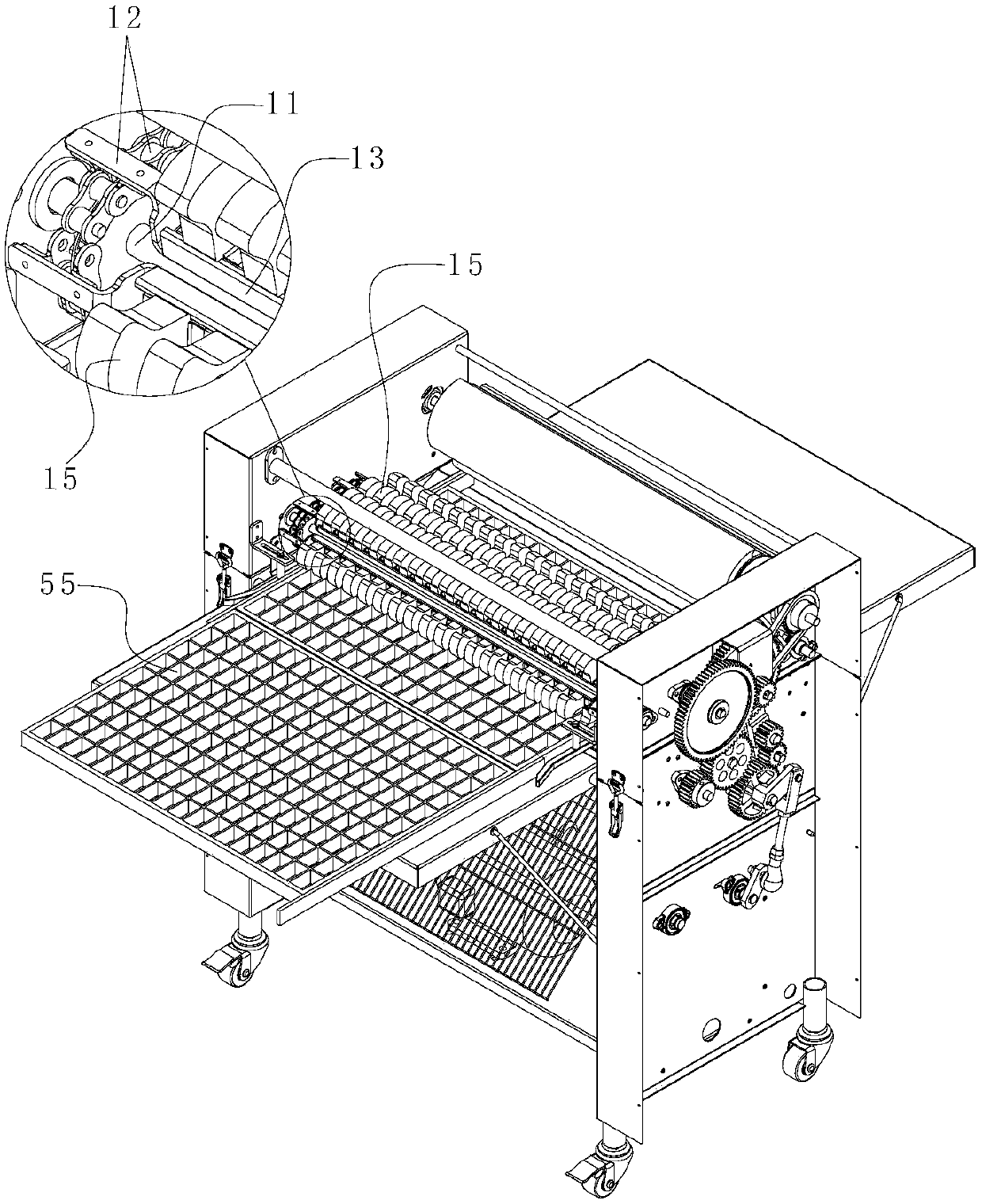 Automatic cam-type cocoon removing apparatus