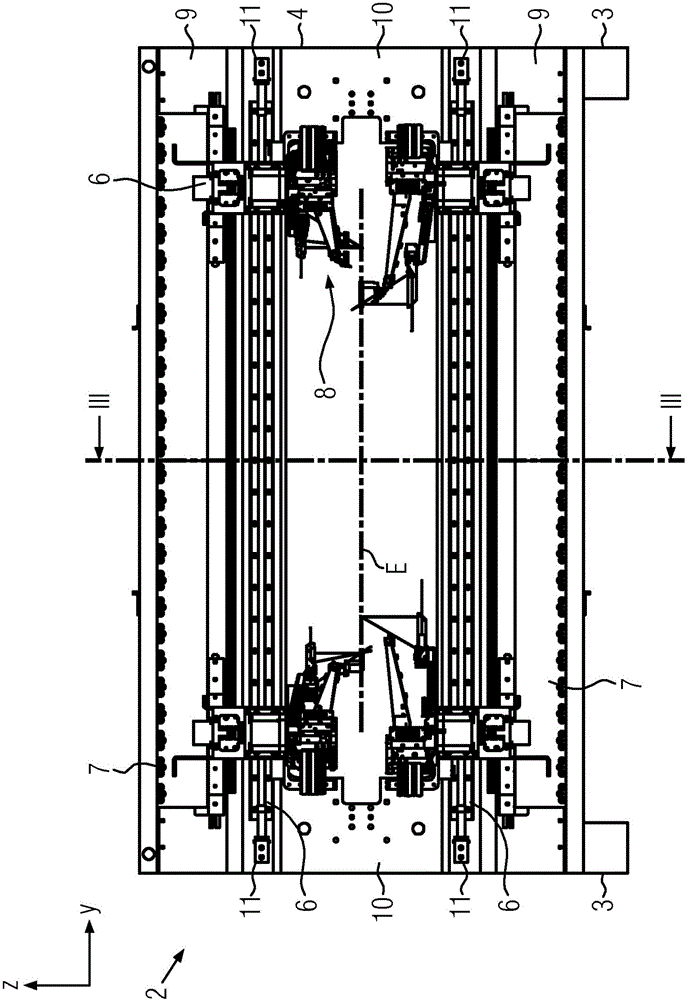 Crossmember unit for a test apparatus for printed circuit boards, and test apparatus having said crossmember unit