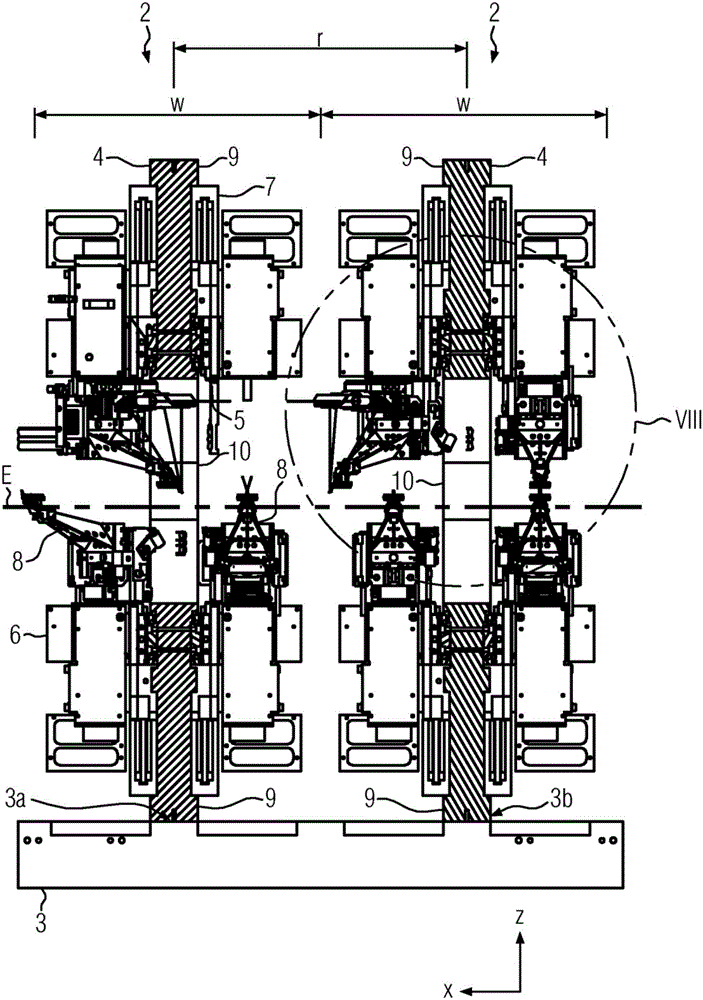 Crossmember unit for a test apparatus for printed circuit boards, and test apparatus having said crossmember unit