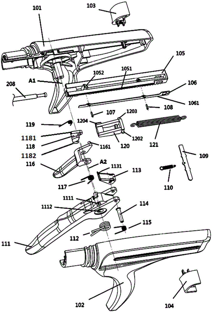 A surgical instrument that can be operated with one hand