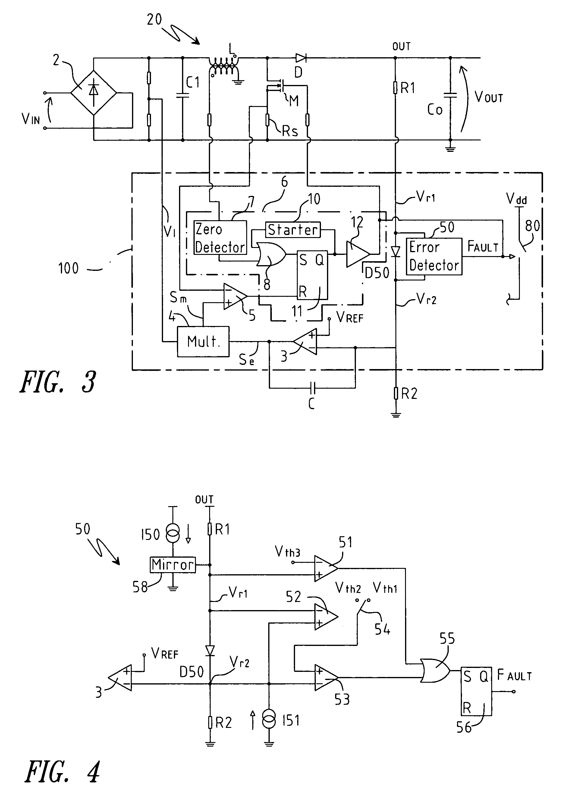 Fault detection for loss of feeback in forced switching power supplies with power factor correction