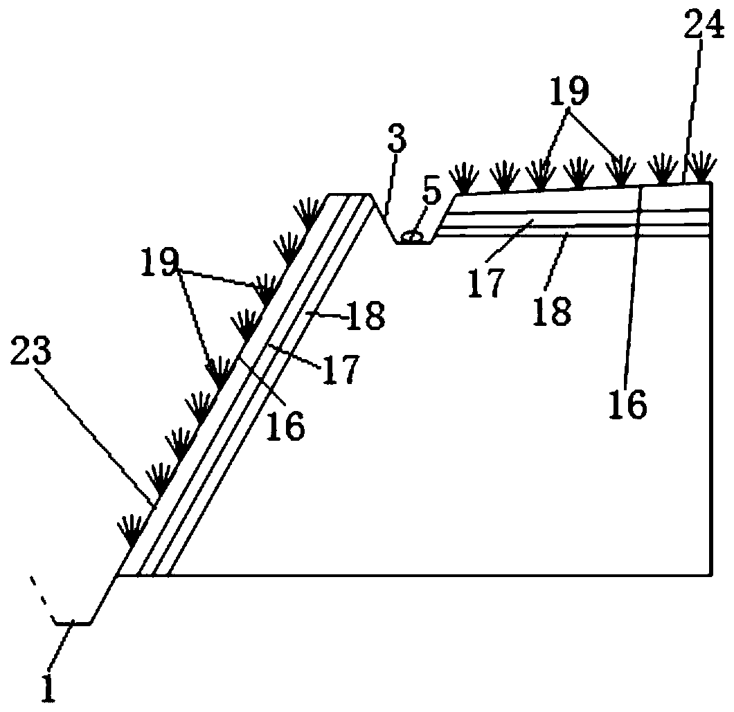 Loess tableland ecological management structure and loess tableland management method additionally realizing solar energy utilization