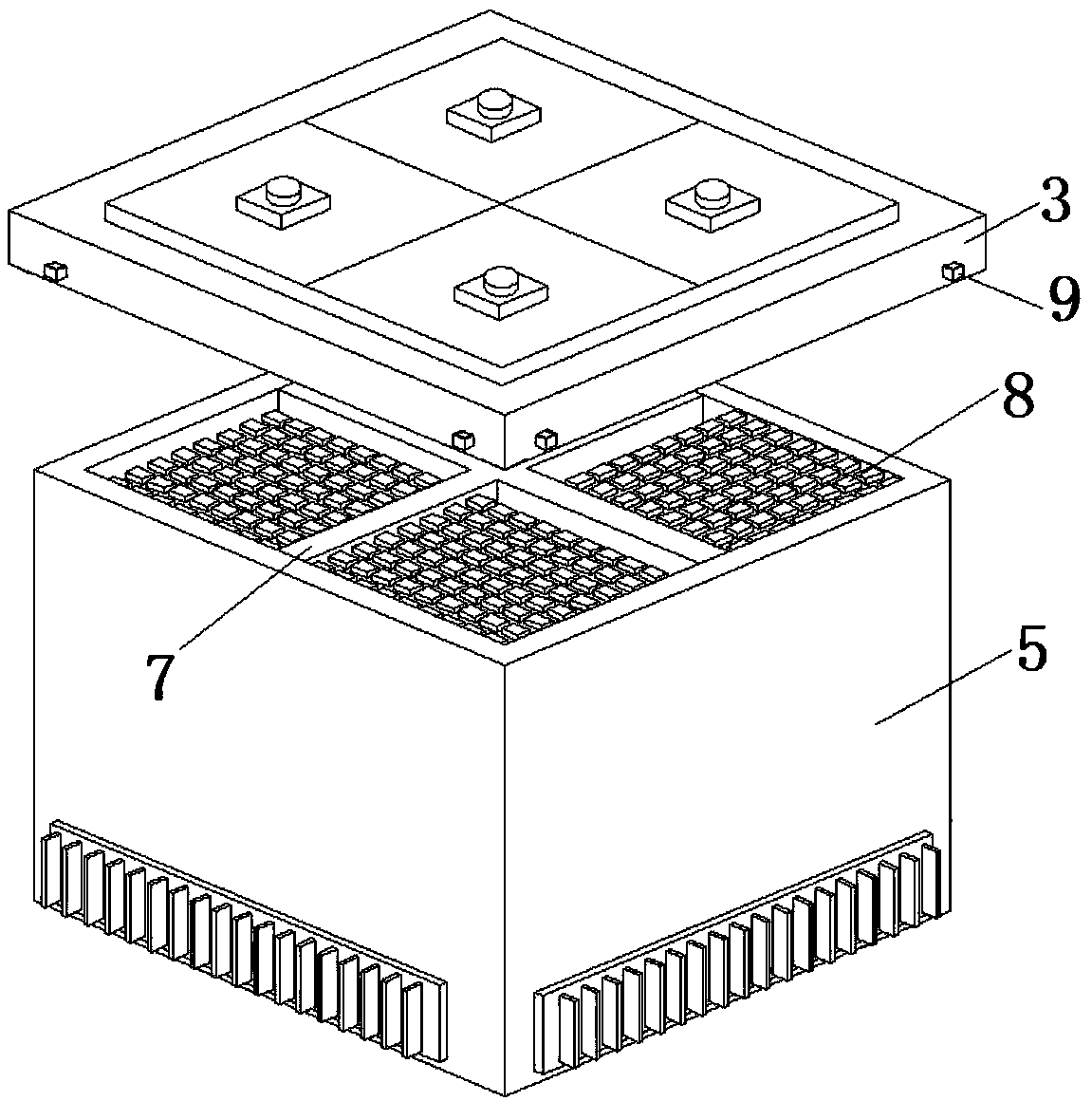 Battery module for displaying electric quantity