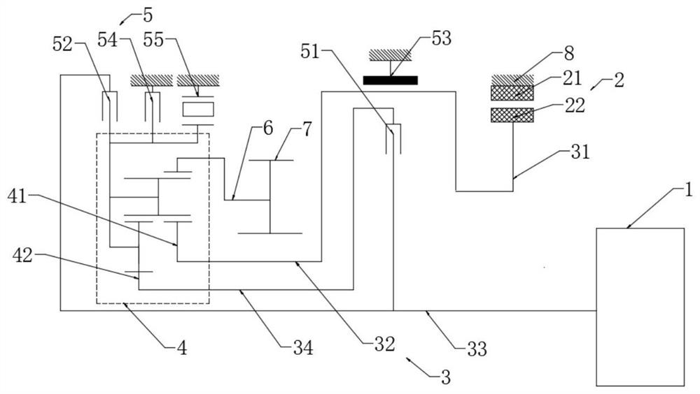 A single-motor multi-mode hybrid power system and vehicle