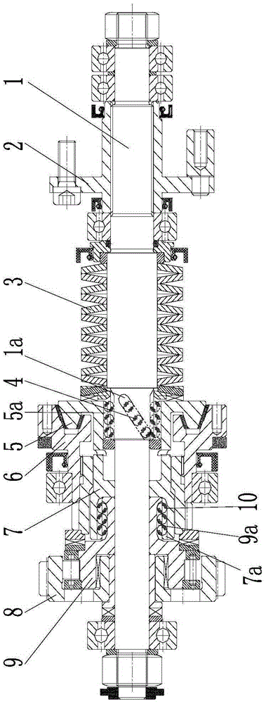 Double-cone friction transmission self-adaptation automatic speed changing spindle assembly