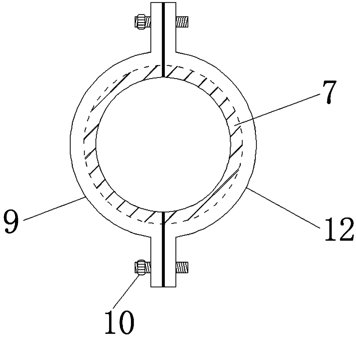 Convenient butt jointing material connecting device for high molecular material processing