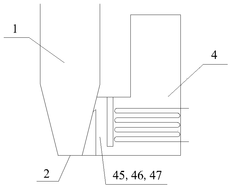 Biomass boiler equipped with external fluidized bed