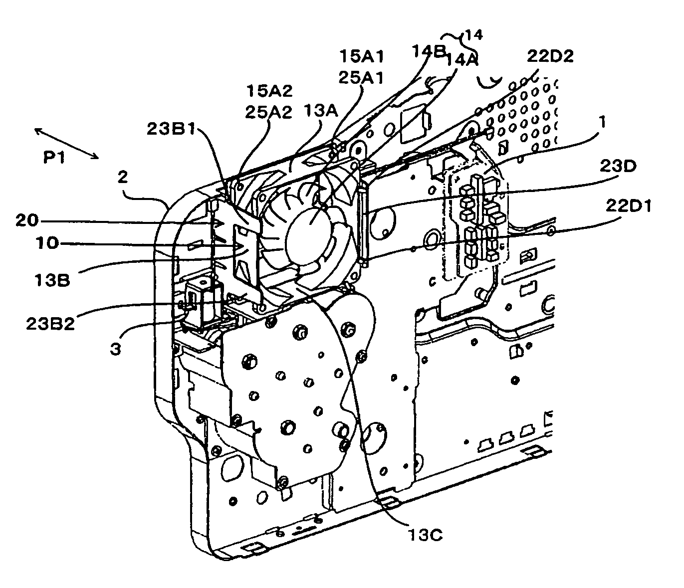 Fixing structure of wiring and image forming apparatus