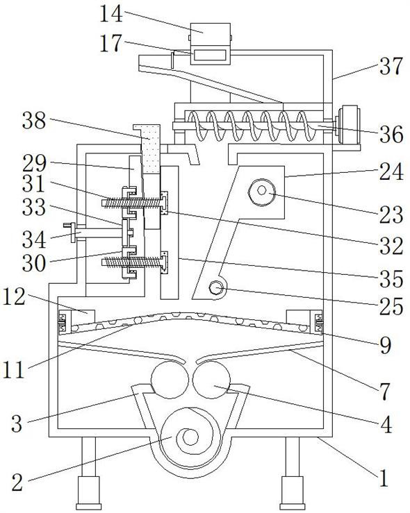 A recycling device for ceramic production that can ensure sufficient crushing