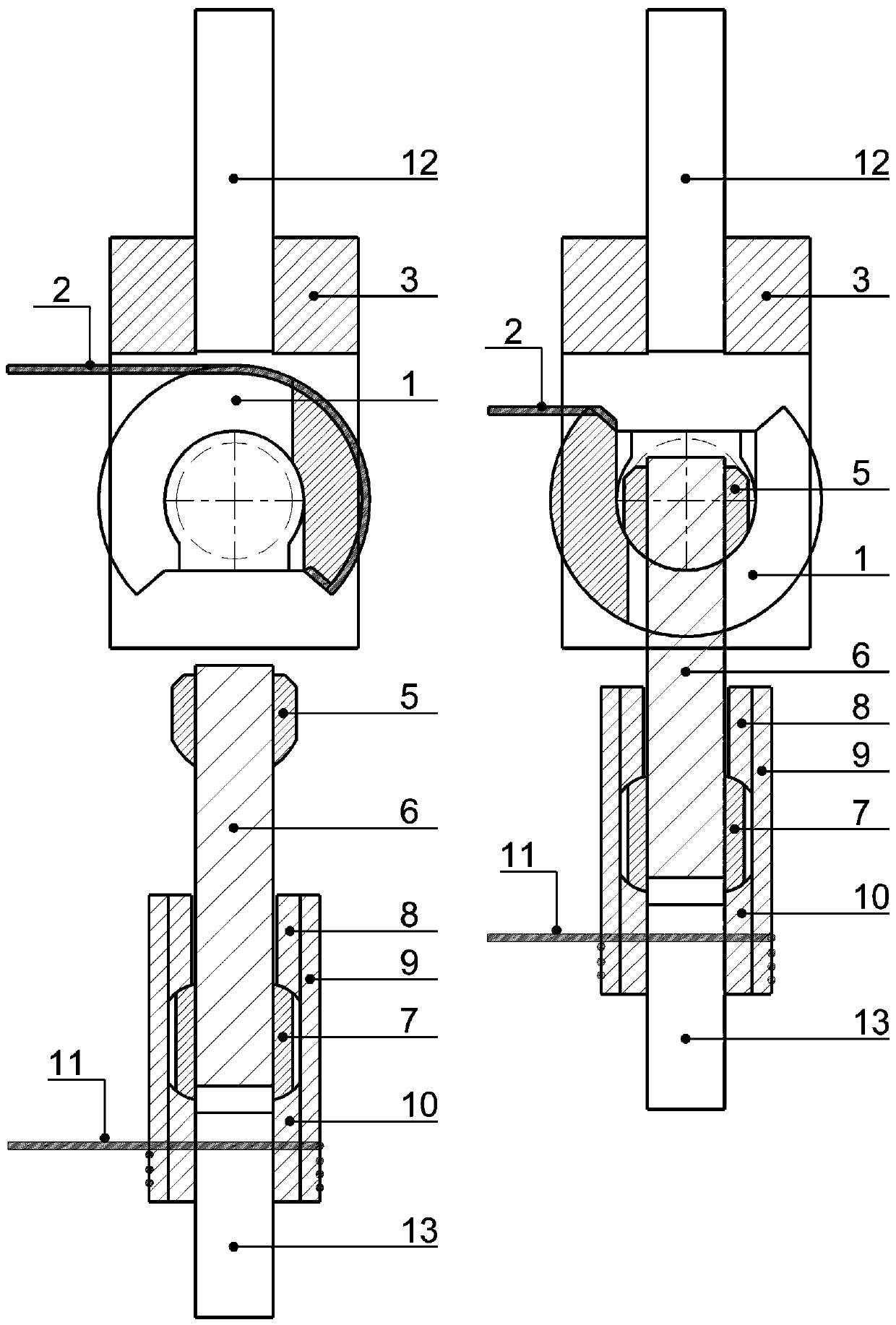 Eccentric wheel offset reinforcing bar connector