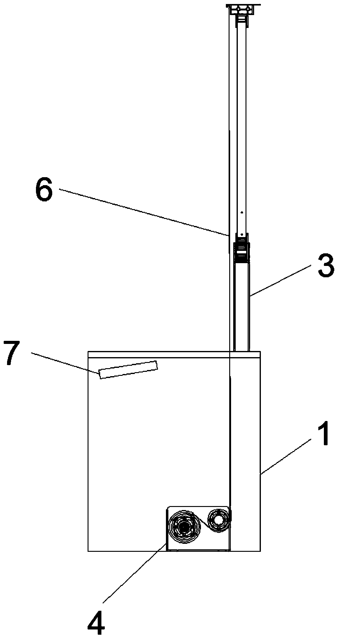 Control method of rollable hidden laser television all-in-one machine