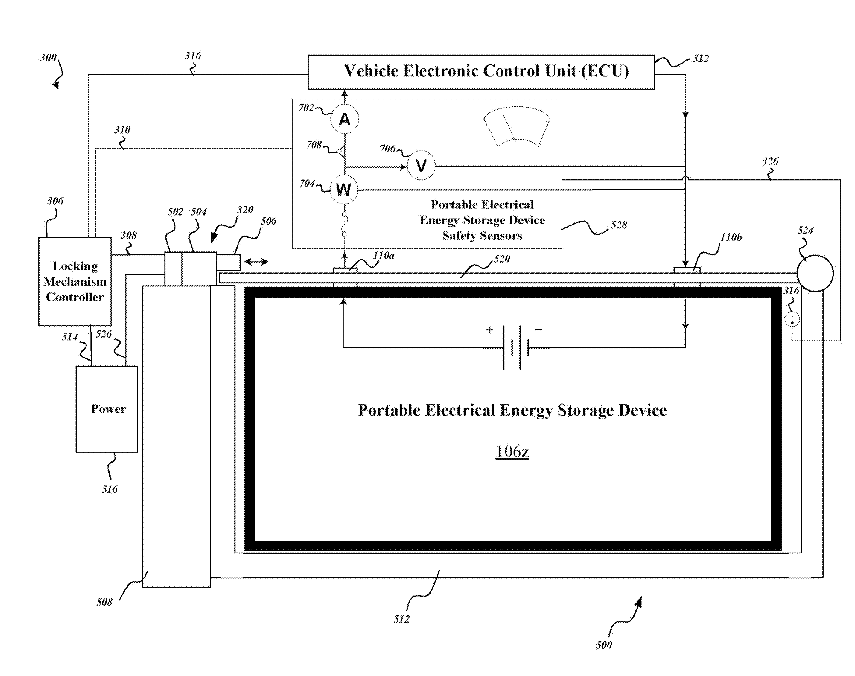 Apparatus, method and article for power storage device failure safety