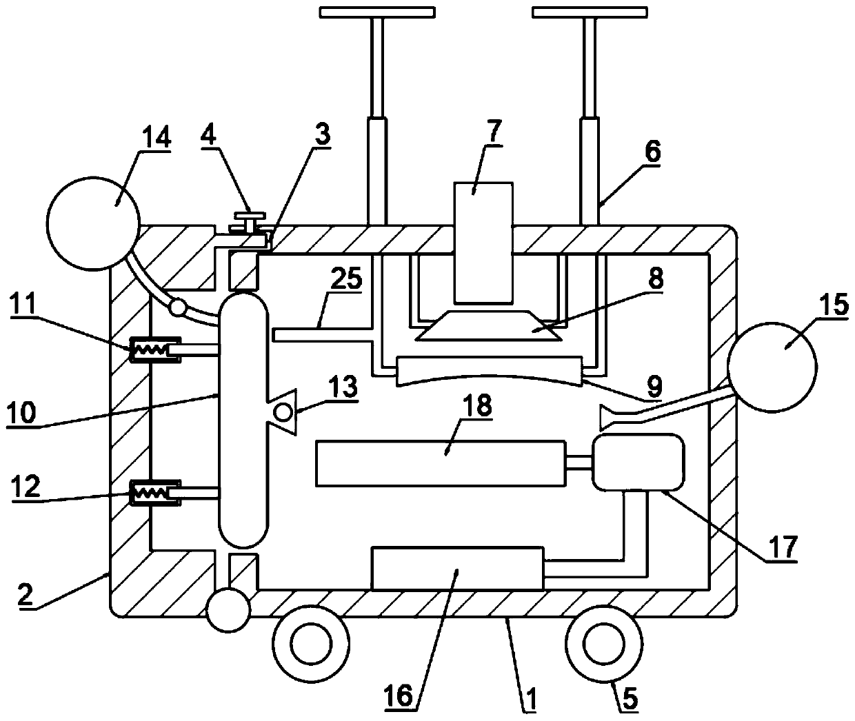 Portable device for derusting metal surface through semiconductor laser