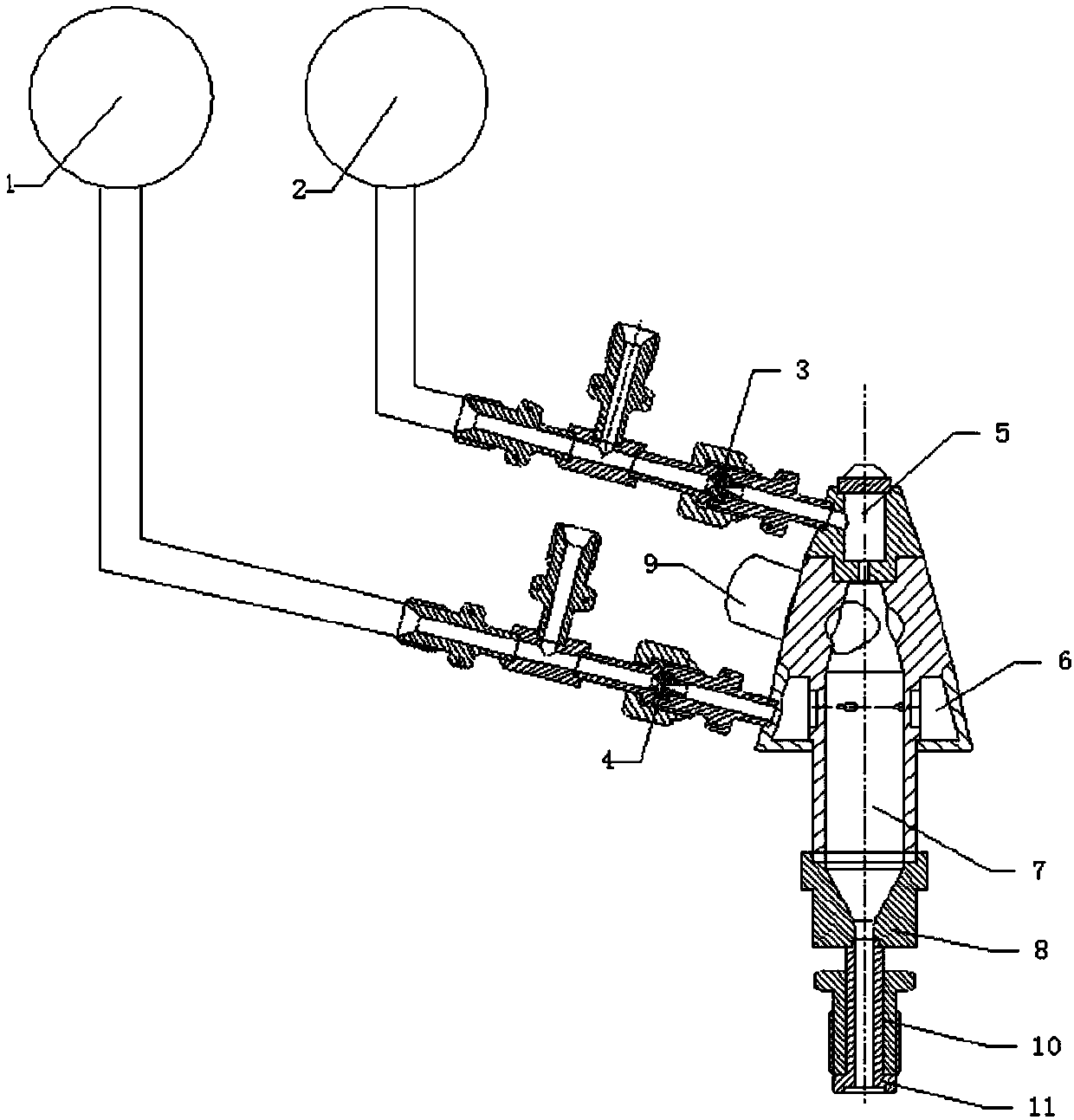 Torch type electric ignition device for gaseous hydrogen and gaseous oxygen