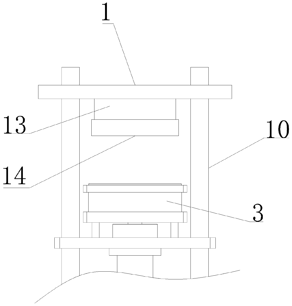 High-temperature vacuum tabletting equipment for polymer