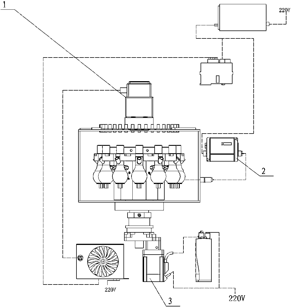 Constant temperature control device of microwave synthesizer