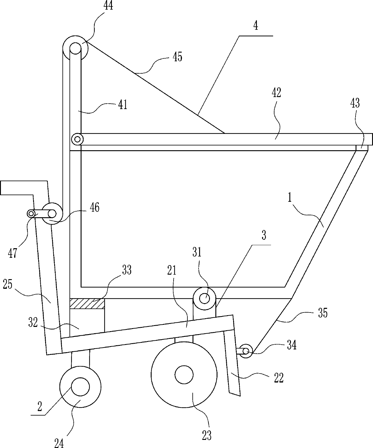 Rubble carrying device for rare earth mining