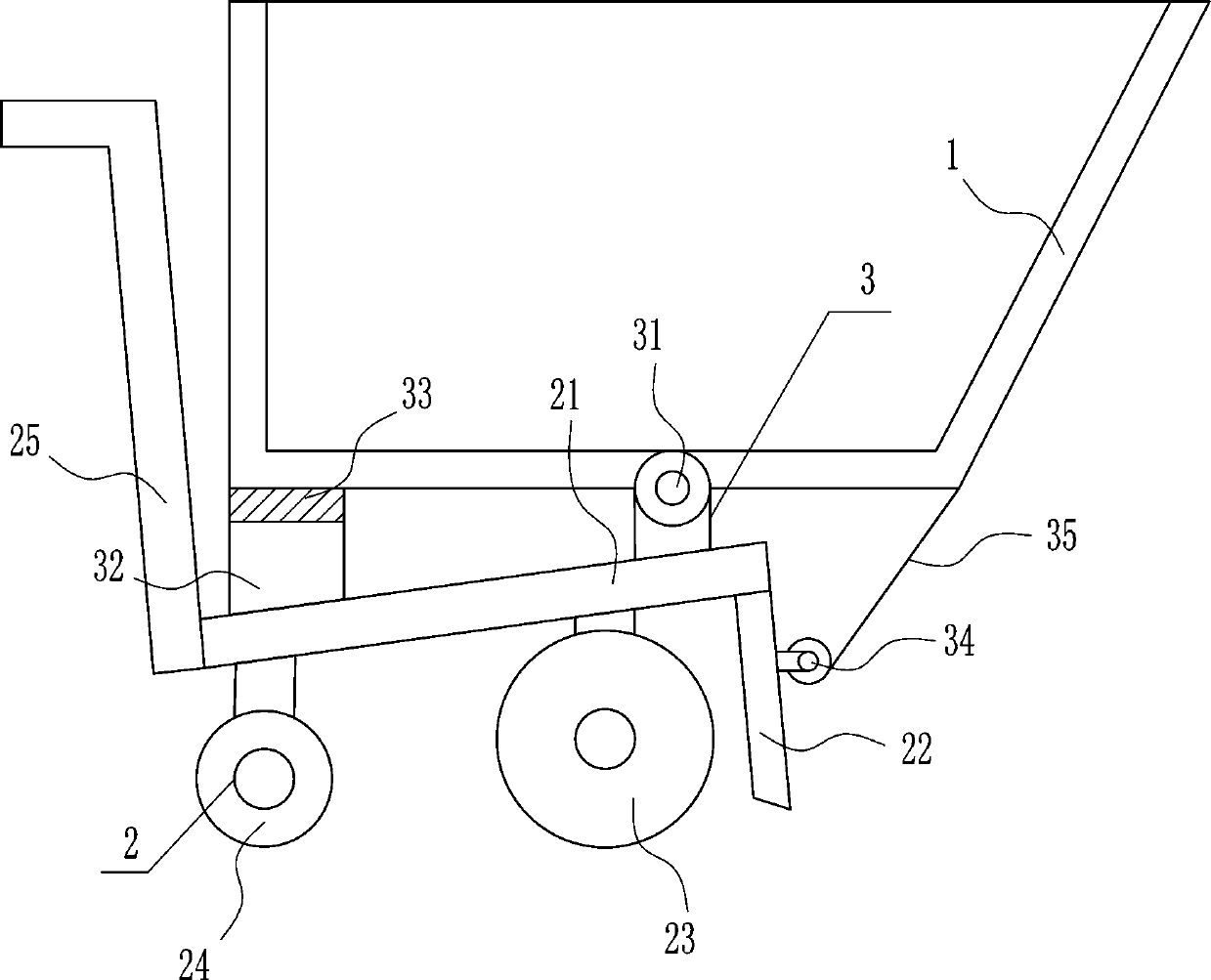 Rubble carrying device for rare earth mining