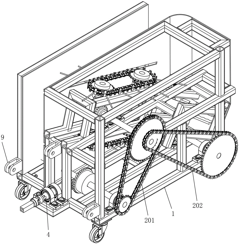 Cotton stalk pulling machine