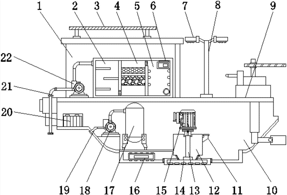 Fishpond purifying device