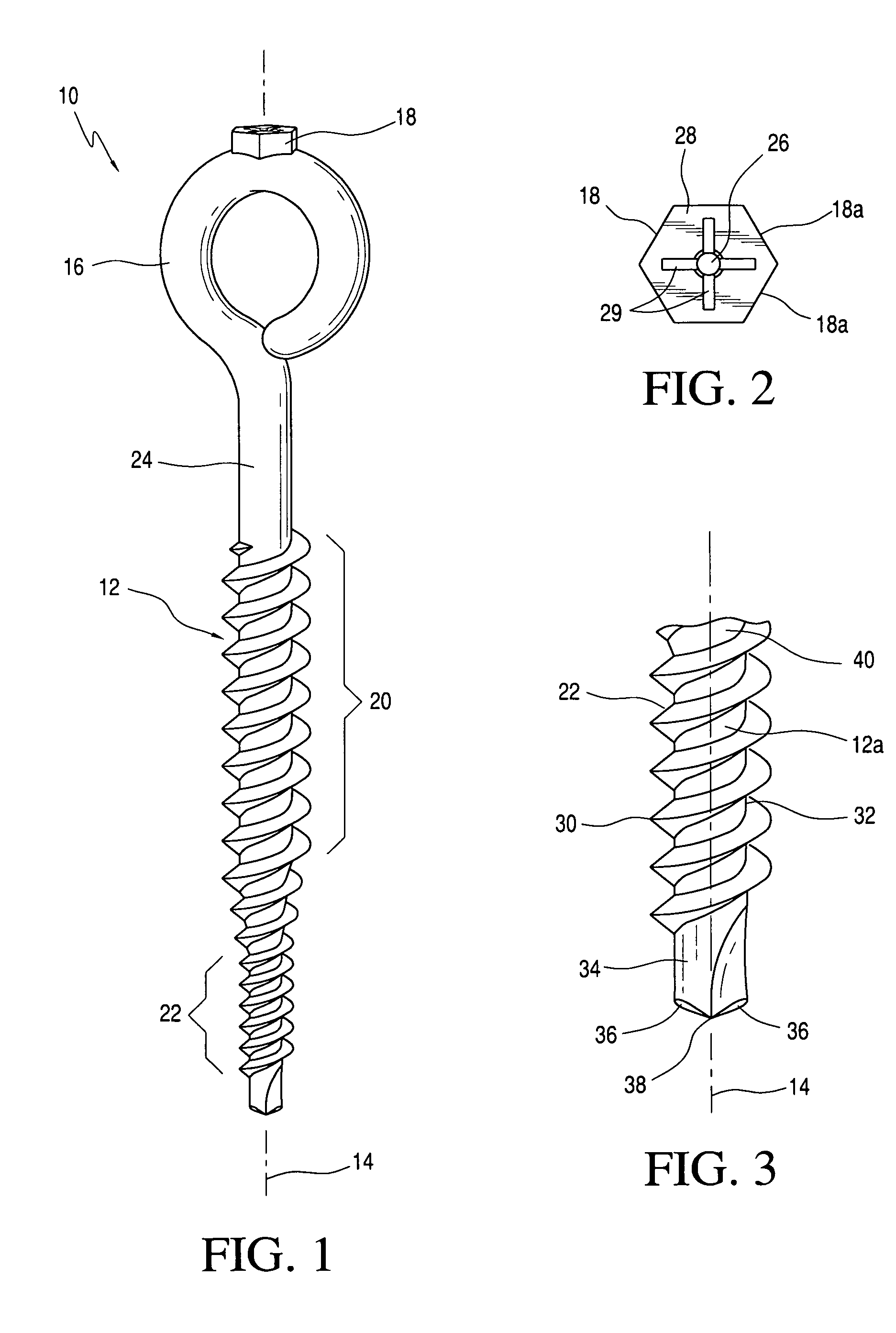 Drivable eye bolt