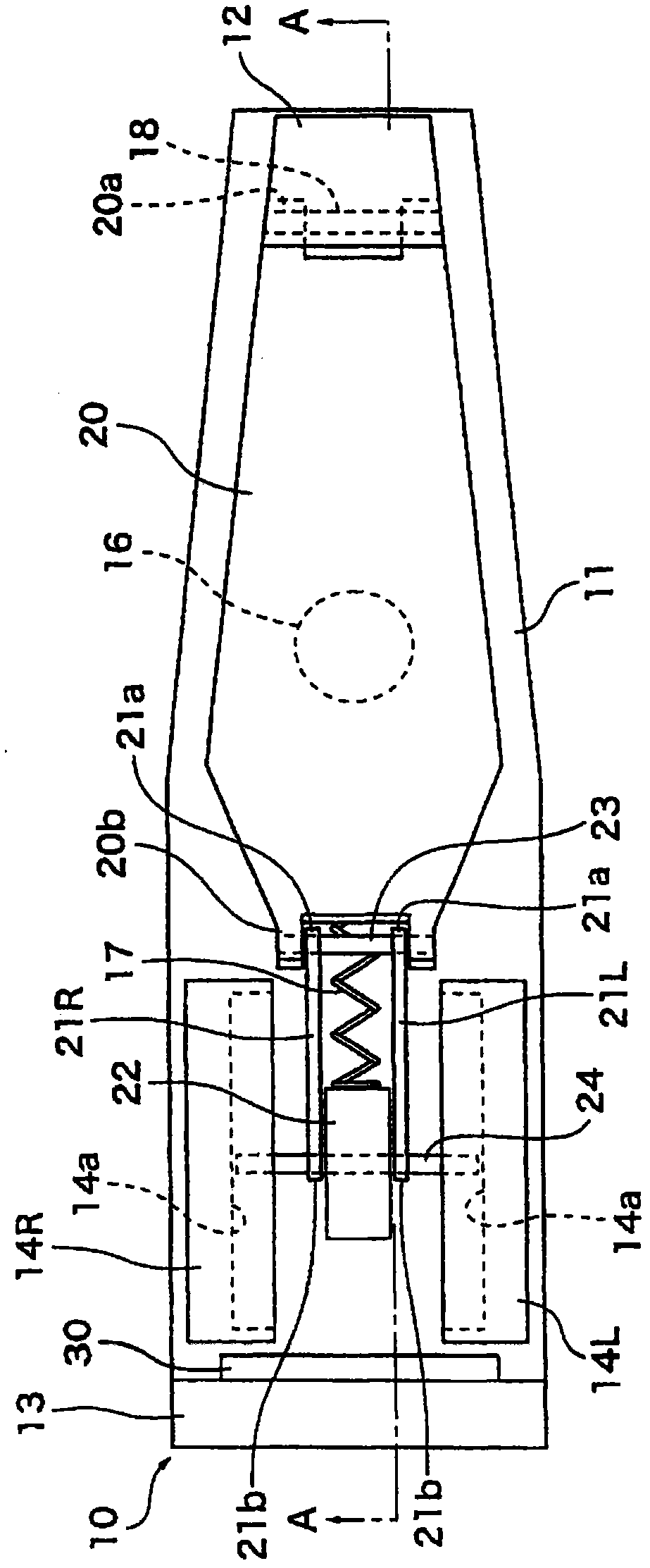 Pedal device for electronic percussion instrument