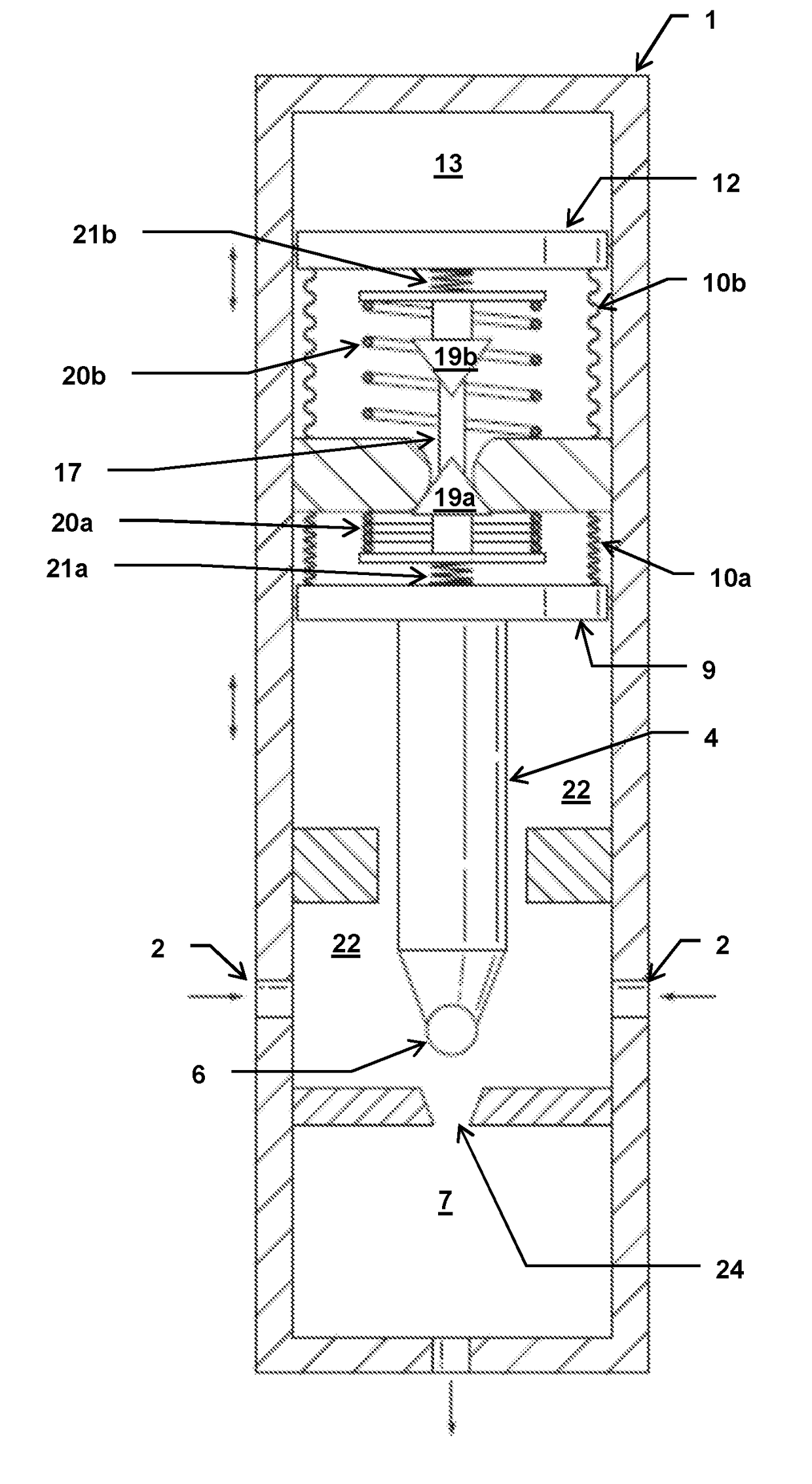 A bellows valve and an injection valve