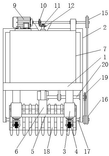 Heavy metal polluted soil improvement and remediation device for ecological remediation of mining areas